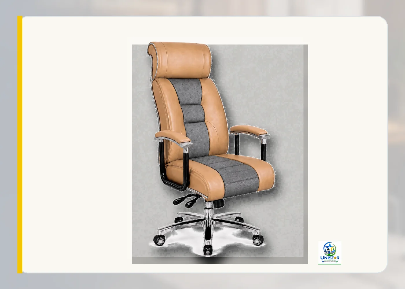 Fauteuil Directeur Général Beige & Gris