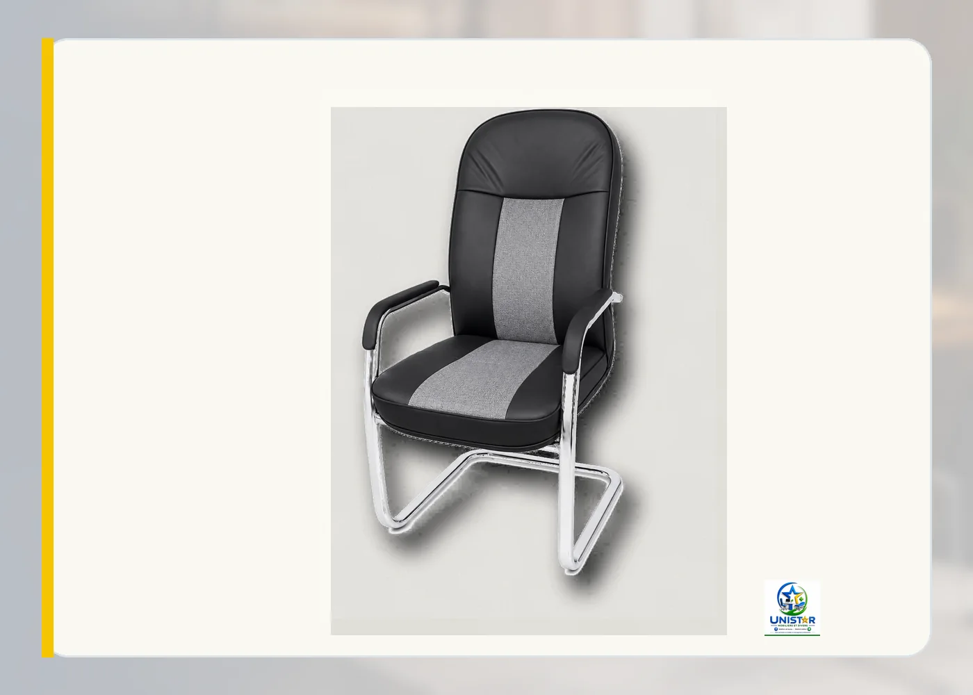 Fauteuil Visiteur Noir & Gris