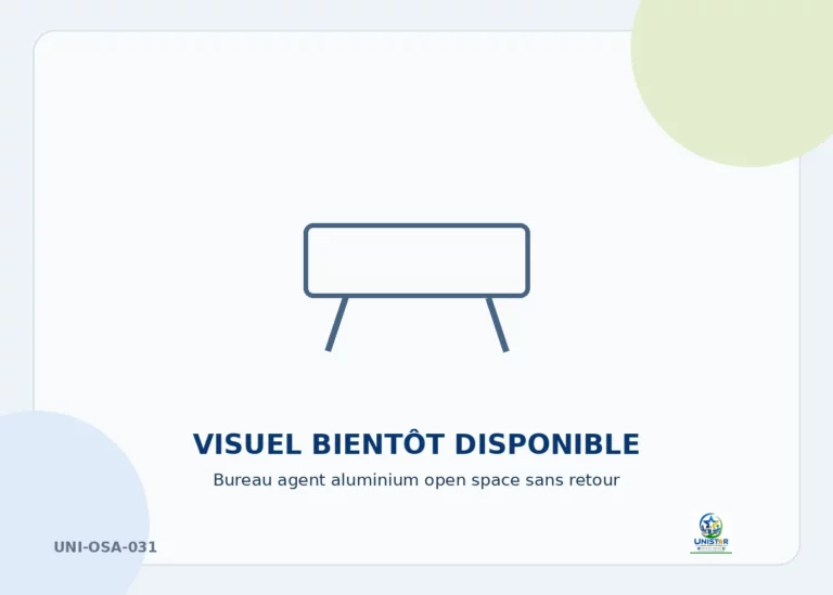 Bureau agent aluminium open space sans retour - UNISTAR