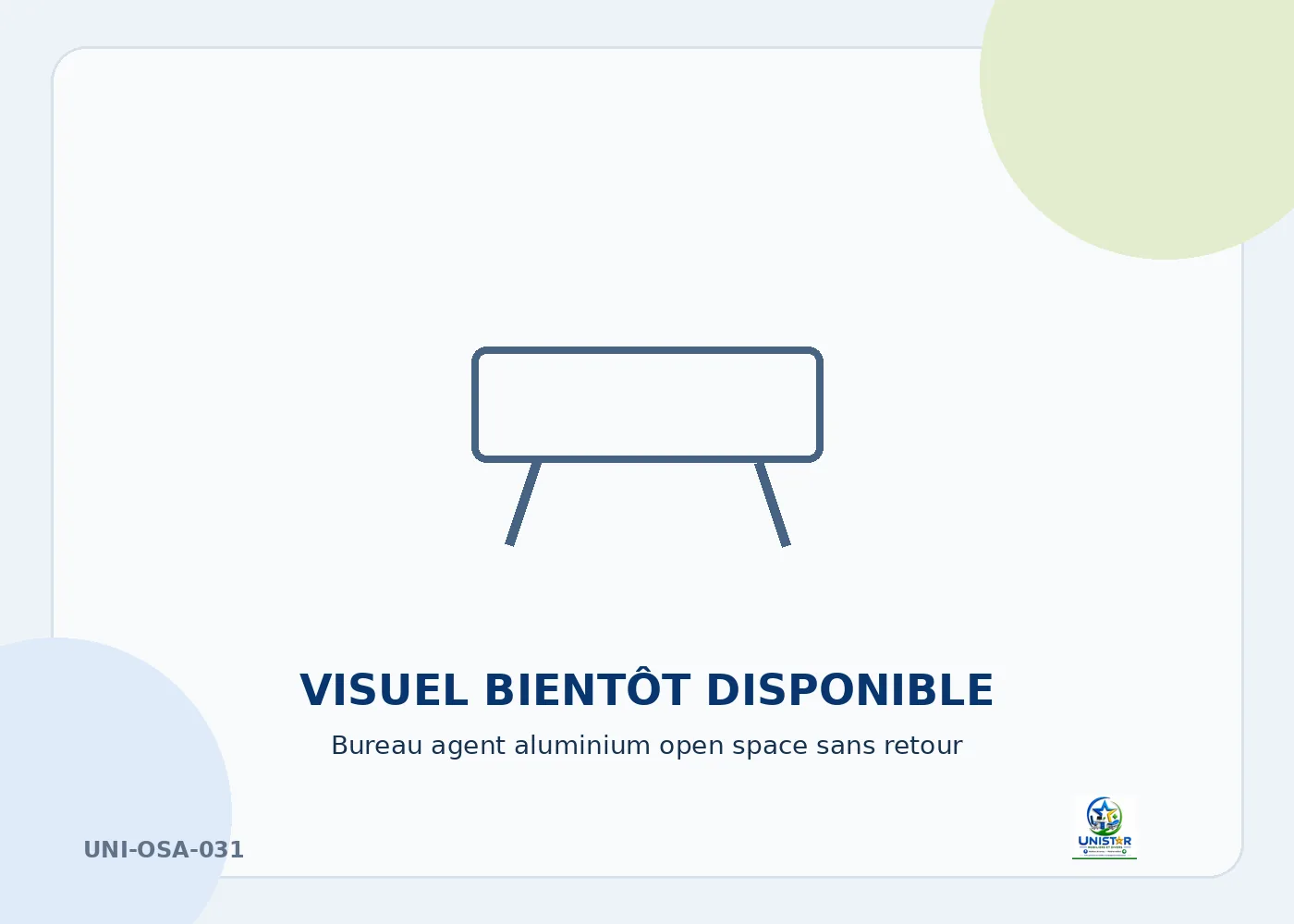 Bureau agent aluminium open space sans retour