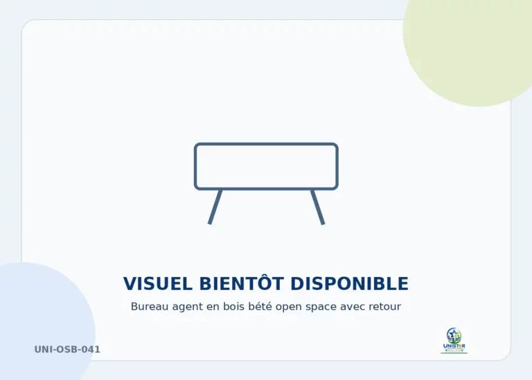 Bureau agent en bois bété open space avec retour - UNISTAR