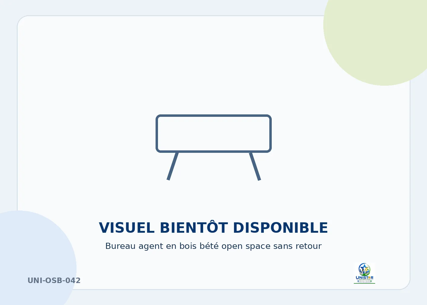 Bureau agent en bois bété open space sans retour
