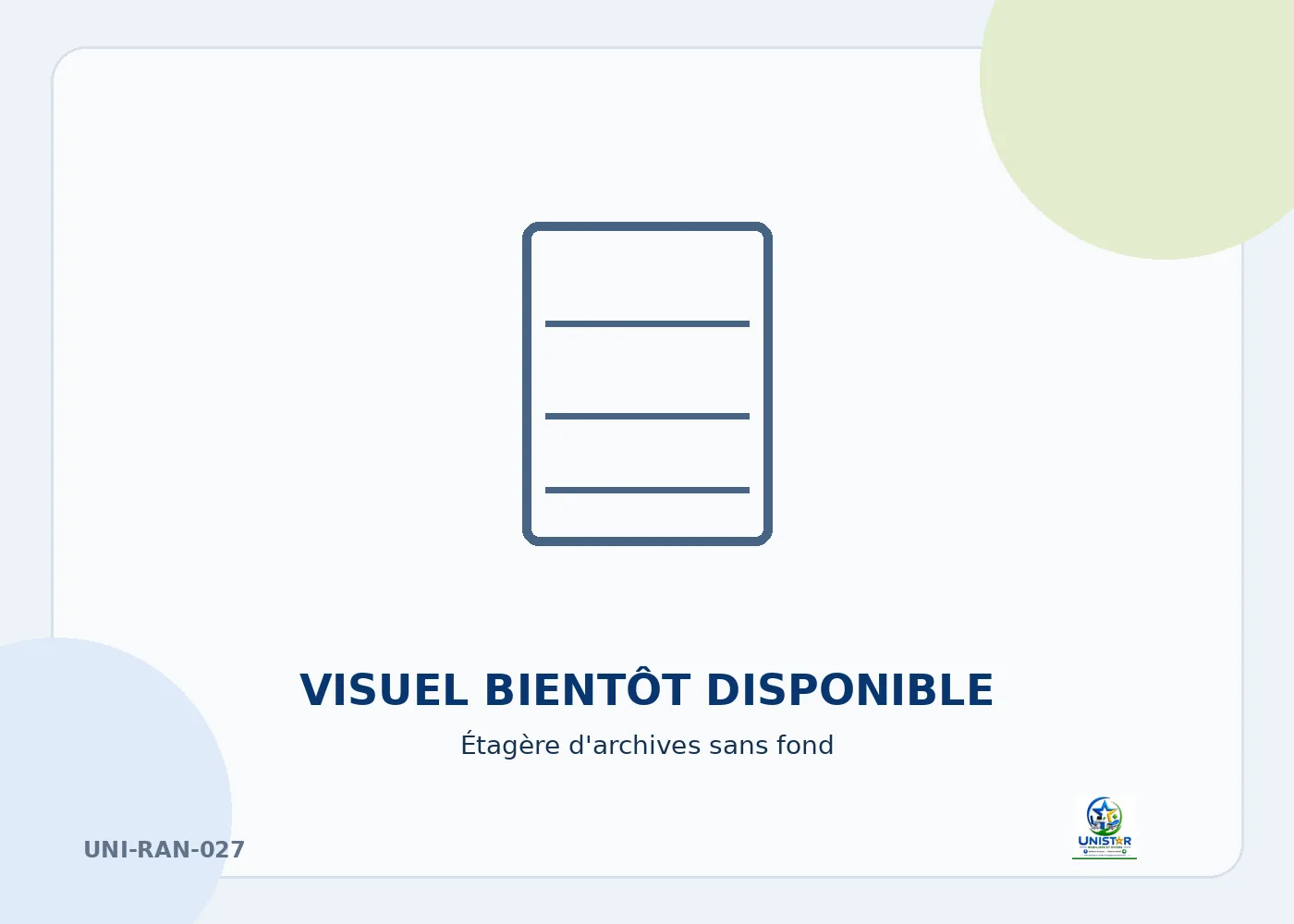 Étagère d&rsquo;archives sans fond