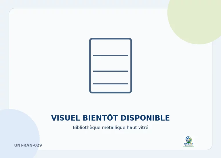 Bibliothèque métallique haut vitré - UNISTAR
